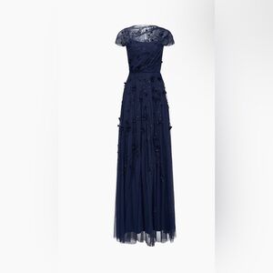 Theia Valerie Embroidered A-Line Gown